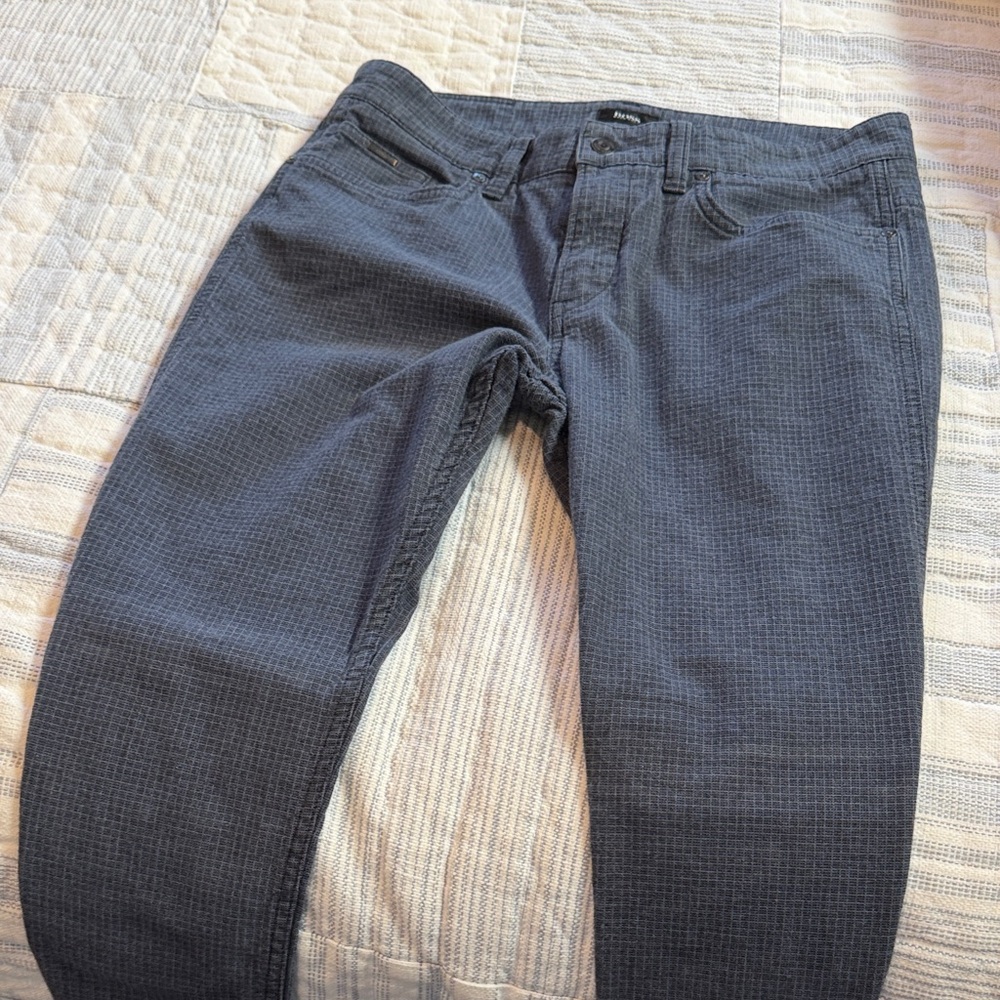 Boss Men's Gray Grid-Pattern Chinos - Picture 3 of 3